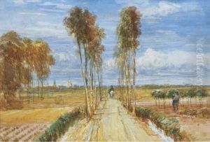 A Tree Lined Country Road, Summertime by David I Cox