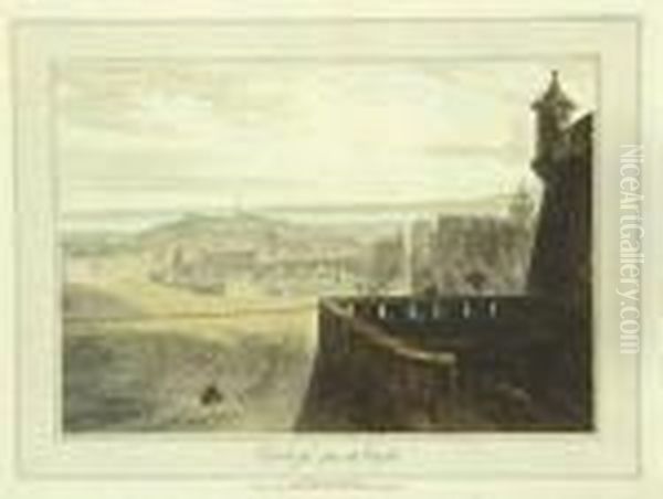 Edinburgh From The Castle; Edinburgh With Part Of The North Bridge & Castle - view 1