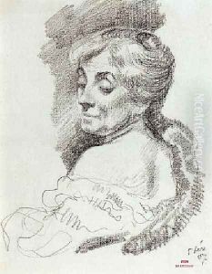 Portrait De Mme Van Rysselberghe by Theo van Rysselberghe