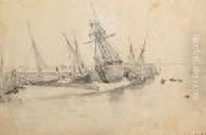 Dover Harbour, North Pier by Edward Duncan