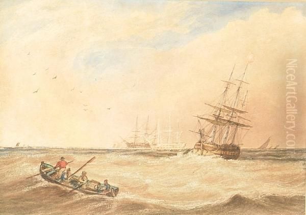 Sailing Boats On A Choppy Sea - view 1