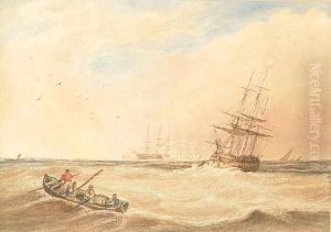 Sailing Boats On A Choppy Sea