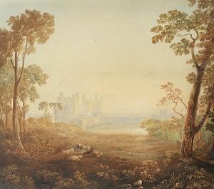 Carnarvon Castle by Anthony Vandyke Copley Fielding
