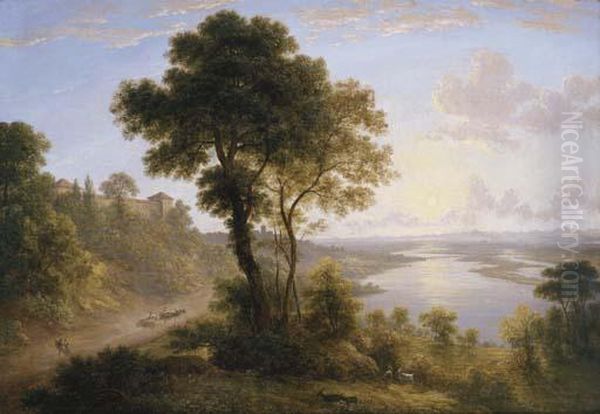 Landscape With Buildings On Hill - view 1