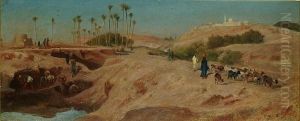 An Oasis, Cairo by Frederick Goodall
