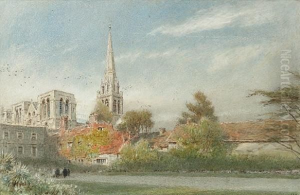 Chichester Cathedral From The Garden Of The Bishop's Palace - view 1