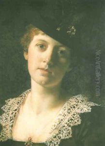 Woman in a Black Hat by Ladislas Wladislaw von Czachorski