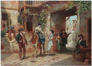 In A Spanish Street by Arthur Trevor Haddon