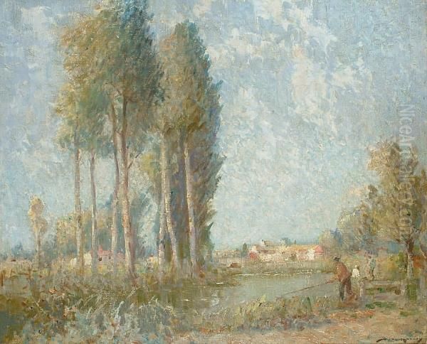 Fisherman By A River - view 1