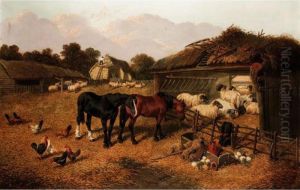 Farmyard Scene by John Frederick Herring Snr