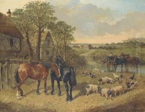 Farmyard Companions by John Frederick Herring Snr