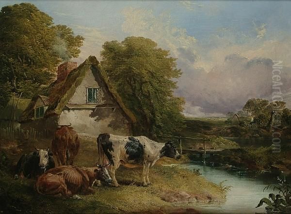 Cattle Before A Cottage - view 1