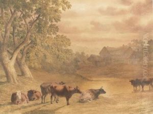 Landschaft Mit Kuhherde. Landschaft Mit Kuhherde.