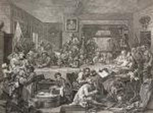 Four Prints For An Election (paulson 198/201) by William Hogarth