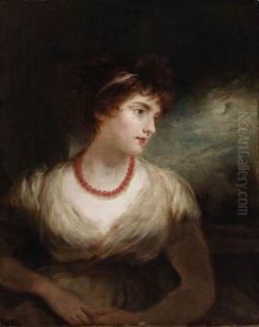 Portrait Of Miss Sarah Gale, Half Length, In A Landscape