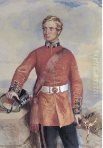Portrait Of A Colonel In The 
Coldstream Guards, Three-quarter-length, Standing In A Mountainous 
Landscape