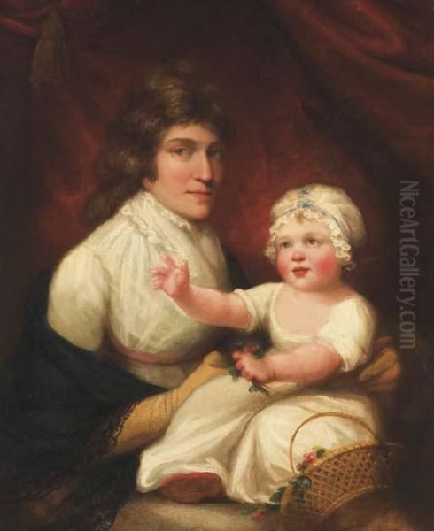 Portrait D'une Femme Assise Portant Un Enfant - view 1