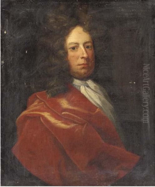 Portrait Of A Gentleman, Half-length, In A Red Cloak - view 1