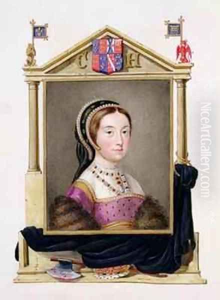 Portrait of Catherine Howard 5th Queen of Henry VIII from Memoirs of the Court of Queen Elizabeth - view 1