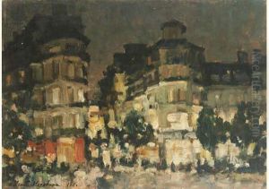 Paris At Night by Konstantin Alexeievitch Korovin