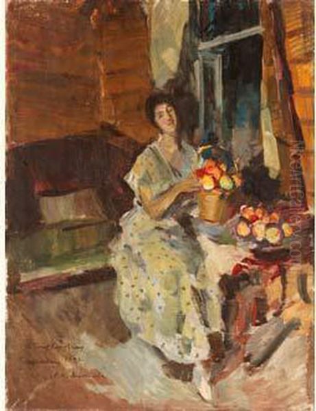 Lady With Apples - view 1