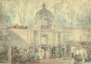 The Baptism Of Louis Xiii by Eugene Louis Lami