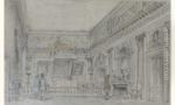 Dessin A La Plume Et Encre De Chine Rehausse D'aquarelle Sur Papier - view 1