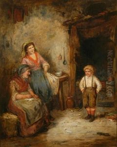 Family In An Interior by Mark W. Langlois