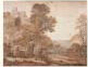 La Chasse D'ascagne Dans Un Paysage Classique by Claude Lorrain (Claude Gellee)