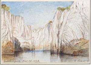Jabalpur. Rocks Of The Narbada River At Bheraghat, November 1873