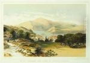 Harbour And Town Of Vathy -
Ithaca; View From The Castle Hill, Looking To Monte Skopo- Zante by Edward Lear