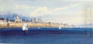 Constantinople From The Sea Of Marmara by Edward Lear
