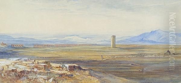 Campagna Di Roma, Alexandrine Aqueduct - view 1