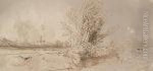 An Italian Landscape With San Eusebio In The Distance by Edward Lear