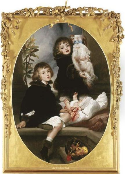 Portrait Of Ida, Adrian And Frederic Marryat - view 1