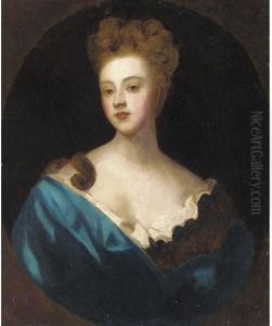 Portrait Of A Lady, Bust-length, In A Blue Dress thumbnail