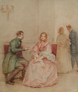 A Gallant Suitor And His Beautiful Lady. by Madeleine Jeanne Lemaire