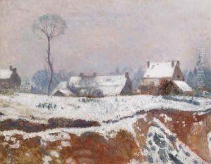 Paysage Sous La Neige - Landscape In Winter by Georges Lemmen
