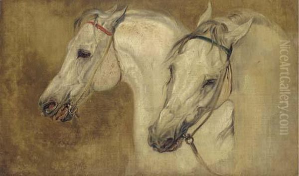 Two Arab Horses' Heads - view 1