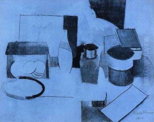 Still Life, Tin of Tea and Pot of Tobacco by Roger de La Fresnaye