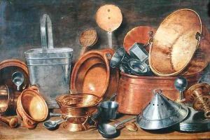 Still Life with Kitchen Utensils by Cornelis Jacobsz Delff