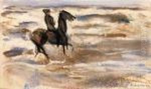 A Rider On The Beach by Max Liebermann