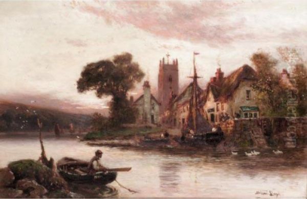 A Riverside Village Scene - view 1