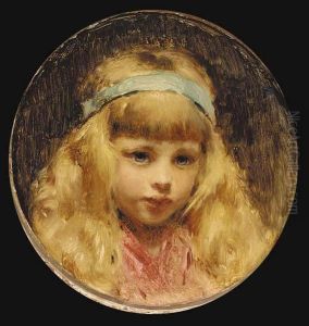 Portrait Of A Young Girl In Blue Headband Portrait Of A Young Girl In Blue Headband