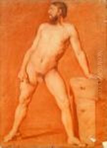 Male Nude by Konstantin Egorovich Egorovich Makovsky