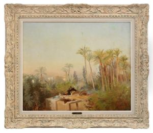 An Oasis In Egypt by Konstantin Egorovich Egorovich Makovsky