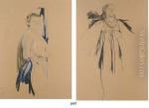 A Pair Of Russian Peasant Women In Traditional Dress by Philippe Andreevitch Maliavine