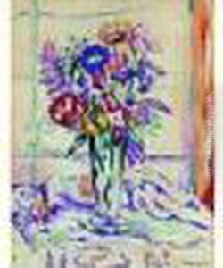 Bouquet De Coquelicots Et De Fleurs, Circa 1939