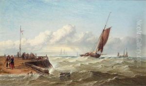 Choppy Seas Off Pierhead, Yarmouth