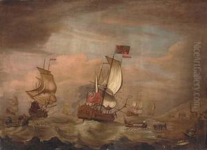 King George I Being Landed At Rye From The Royal Yacht Caroline, January, 1726 by Peter Monamy